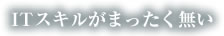 ITスキルがまったく無い